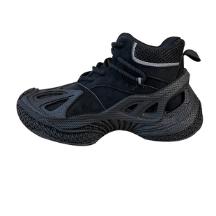 出口单 99.99美刀 飞织透气鞋面 橡胶发泡大底 男户外高帮运动鞋