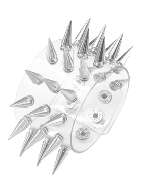 银色铆钉透明朋克软塑料饰品手环