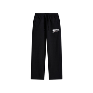 VETEMENTS新款100%棉松紧腰抽绳设计可乐配色男女休闲裤35162003