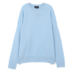 东黎小山羊绒 秋冬季强缩绒女士圆领纯绒套头衫轻盈舒适宽松 2091