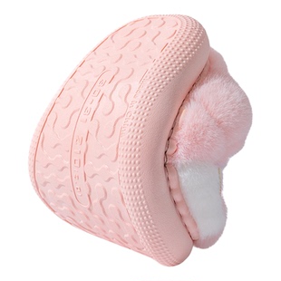 2025新款可爱女童棉拖鞋儿童冬季保暖绒居家室内防滑包跟女孩男童