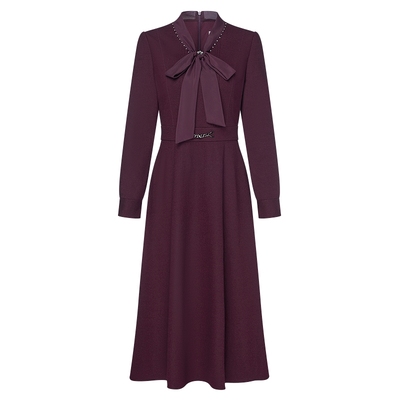 赢智尚羊毛连衣裙高知分子针织裙