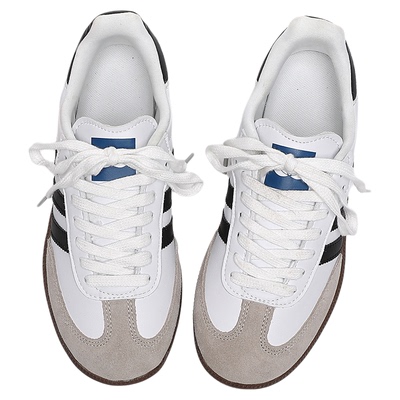 德训鞋男女款2025新款休闲运动阿甘鞋真皮红色内增高小白板女鞋