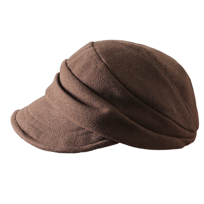 显脸小复古鸭舌帽女短檐报童帽