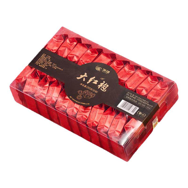 海堤茶叶旗舰店乌龙茶XT5921礼盒装250g岩茶乌龙茶大红袍透明盒