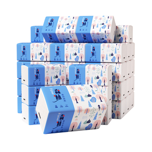 500张抽纸家用实惠装纸巾一分钱餐巾纸面巾擦手纸卫生纸三元三件