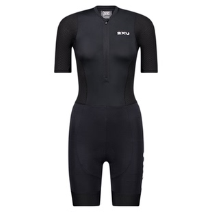 2XU Aero系列女士骑行服短袖自行车服运动连体服铁三服紧身衣速干