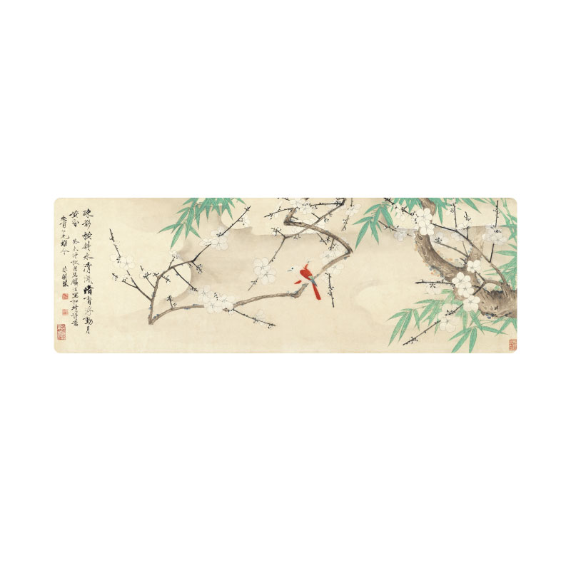 富春山居赤壁图国画精品环保写字办公桌垫餐垫台垫长款超大鼠标垫