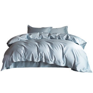 本初防螨四件套100s纯棉全棉被套床单床笠纯色除螨虫床上用品套件