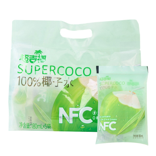超吉椰NFC100%纯椰子水天然电解质椰子汁健康营养果汁饮料品袋装