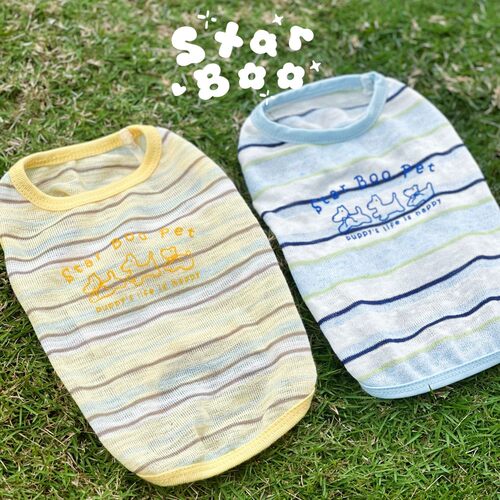 StarBoo宠物衣服春夏新款轻薄「青柠系列」防晒背心比熊马尔济斯