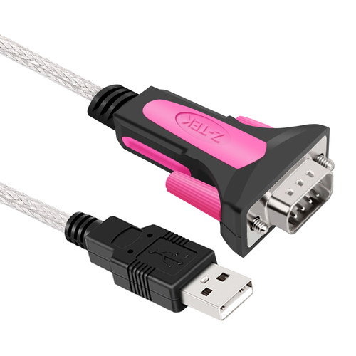 z-tek力特USB转rs232c串口线db9针转换器ztek工业级COM通讯线模块转接线ZE533A支持win11连接线PLC编程器适用