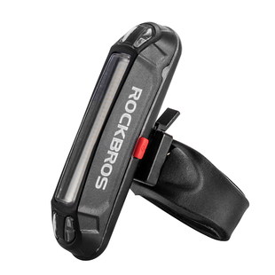 洛克兄弟 新款山地自行车骑行尾灯USB充电警示灯夜骑尾灯装备包邮