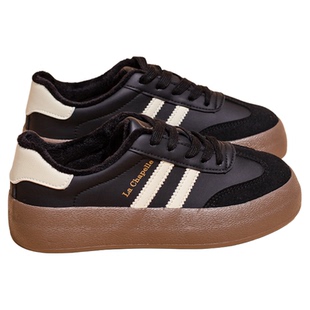 拉夏贝尔德训鞋女2026春季新款经典百搭黑色板鞋运动轻便小白鞋子