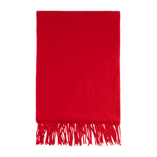 上海故事2025秋冬红色羊毛围巾女中国红加厚本命年新年礼物送长辈