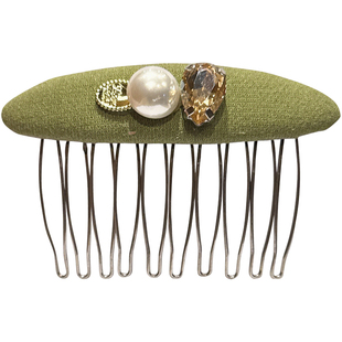 珍珠闪钻齿梳发夹女前额刘海碎发侧边发卡倒插梳公主头半扎发头饰