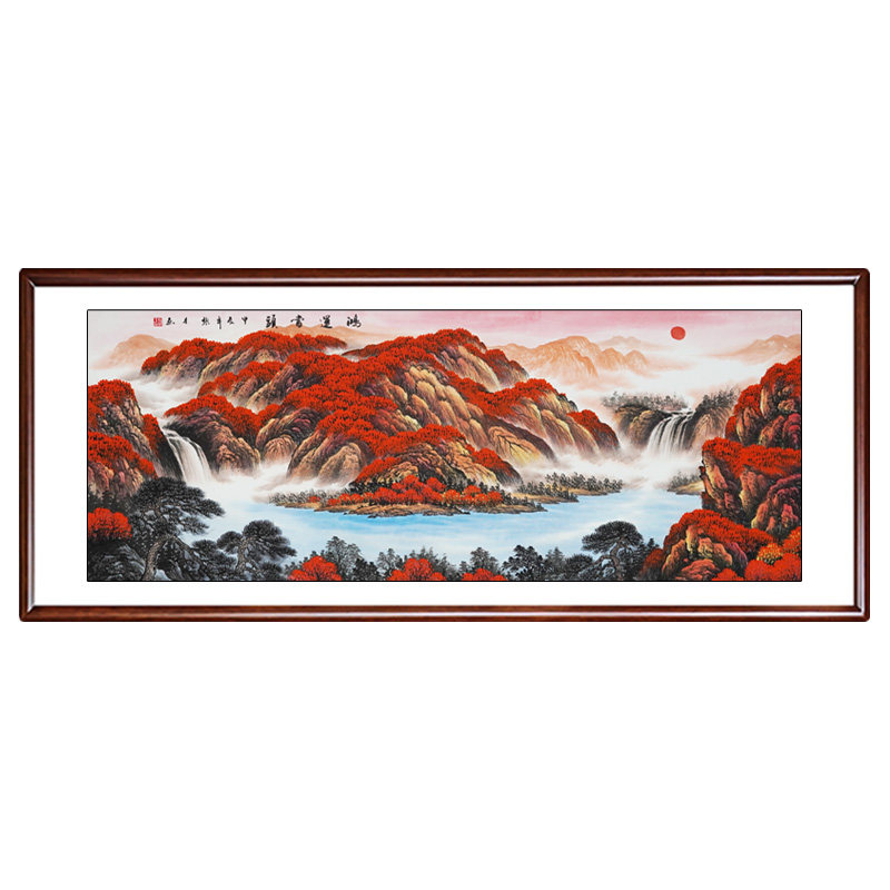 鸿运当头国画纯手绘真迹挂画风水