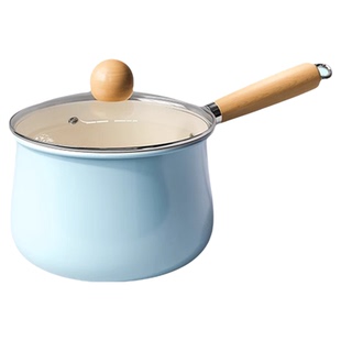 陶瓷涂层小奶锅婴儿宝宝辅食不粘锅煮奶泡面锅电磁炉燃气灶适用