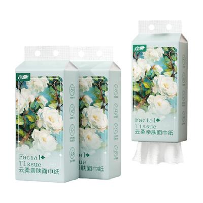 亲肤5层浣馨白色抽纸印花餐巾纸