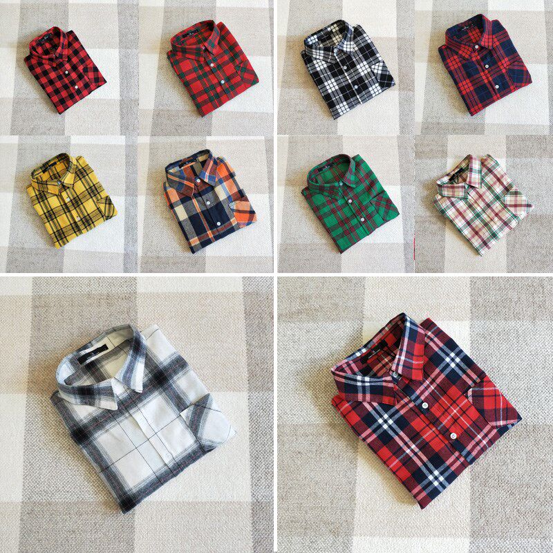 2018 new pattern coat pure cotton Korean Edition lattice shirt Autumn and winter Korean Fan student Long sleeve Base coat jacket Self cultivationin the Women's clothing/Boutique , Shirt  category - from Buy2taobao.com to provide professional Taobao agent buy service