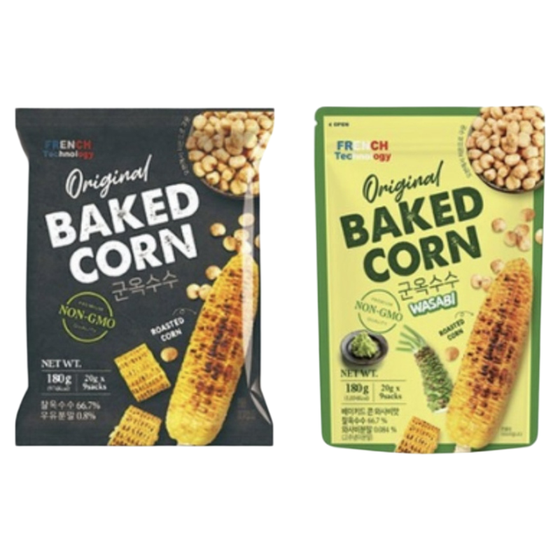 韩国直邮非油炸烤玉米粒9袋装