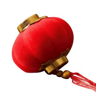 大红植绒小灯笼挂饰过新年挂件结婚喜庆盆栽户外防水树上装饰春节