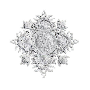 石膏灯盘法式GRG高强度石膏粉雕花吊顶造型拼花角花线条镂空壁花