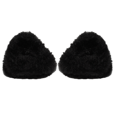 可爱猫耳毛绒发夹秋冬少女侧边夹