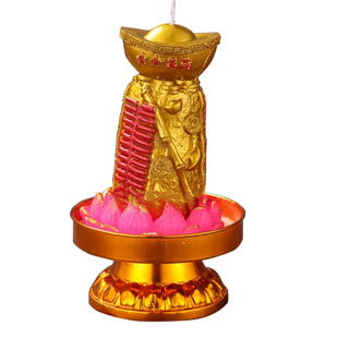 招财供奉年烛元宝聚宝金钱袋发财灯防风财神柱蜡祠堂蜡烛宗祠供灯