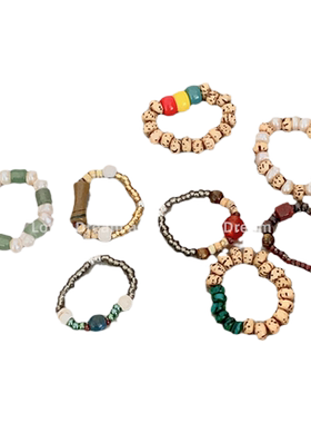 中式手饰戒指淡水珍珠琉璃