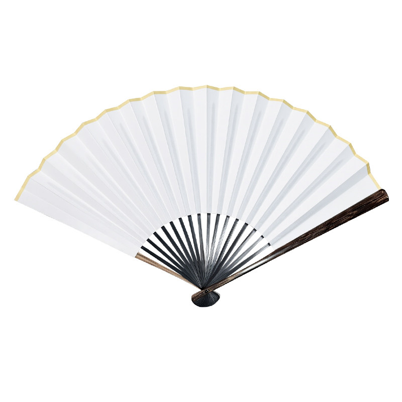 8寸18方金丝棕竹手工折扇