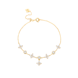 「优雅起义」璀璨四叶草999纯银手链轻奢小众精致送闺蜜生日礼物