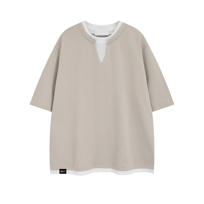 it：fivecm韩系慵懒假两件短袖男