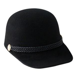 秋冬帽子女百搭纯羊毛呢棒球帽马术帽骑士帽男女潮搭鸭舌帽毛呢帽