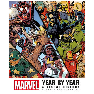 DK漫威年鉴百科英文原版 Marvel Year by Year: A Visual History, Updated and Expanded 精装大开本 视觉百科图鉴 升级版中