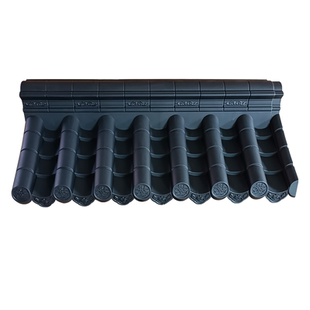 20/30/40/50仿古屋檐单面带脊一体树脂瓦围墙装饰瓦帽塑料琉璃瓦