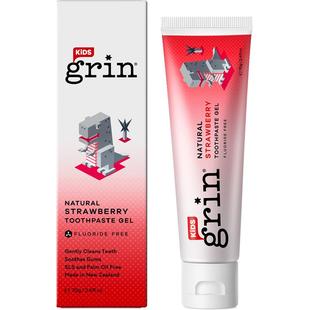 进口grin儿童宝宝不含氟牙膏45g