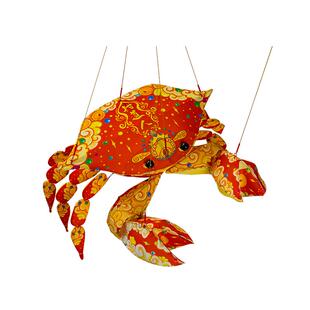 螃蟹花灯创意新款马年小孩元宵灯笼手工diy制作材料儿童手提发光