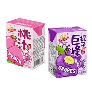 阳光先生提子汁桃汁葡萄果汁饮料200ml迷你装便携小瓶儿童高颜值