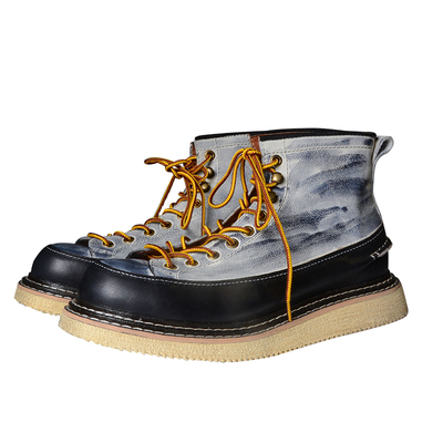 戟马复古马丁靴2025高帮牛皮男鞋