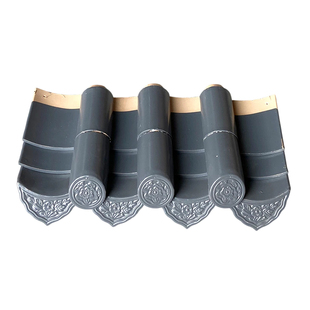 新农村琉璃瓦屋顶陶瓷瓦片公园凉亭围墙宗祠屋面佛山灰色琉璃瓦