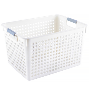 厨房家用塑料收纳筐橱柜整理篮子零食玩具杂物储物框长方形置物箱