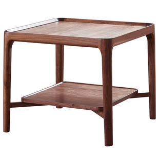 北美黑胡桃木方几家用沙发边几原木全榫卯整装方角几沙发边小桌子