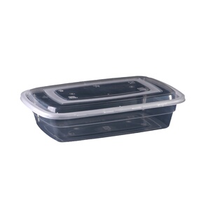 美式打包盒一次性餐盒长方形1000ml透明塑料商用加厚饭盒烧腊餐盒