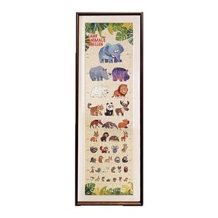 TOI588片视力表拼图框70*20加卡纸留白实木画框挂墙定制