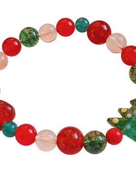 圣诞节琉璃朱砂水晶手链女2021年