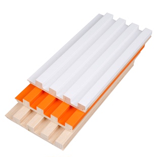 生态木格栅竹木纤维长城板pvc免漆护墙板凹凸形木塑网红阳台吊顶