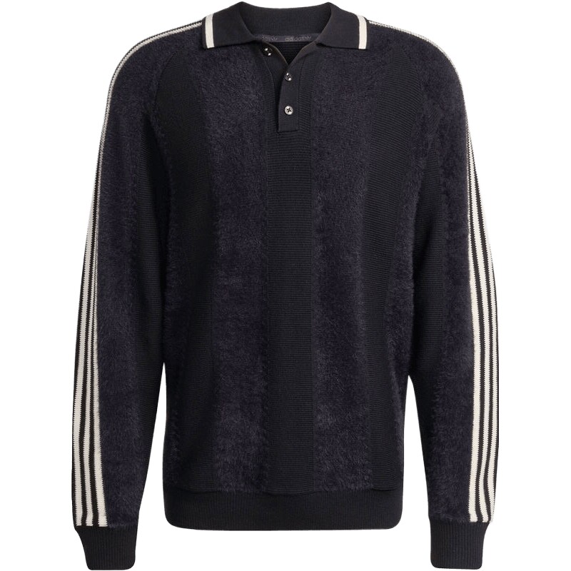 adidas阿迪达斯三叶草男子运动休闲polo领套头衫毛衣JX3835