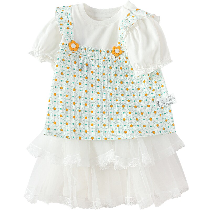 巴拉巴拉女童裙子套装公主衣服夏