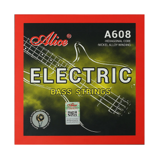 Alice爱丽丝A608电贝司琴弦纳米覆膜电贝斯弦bass套弦防锈贝司弦